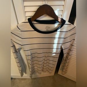 J Crew Slim Perfect Long Sleeve T-Shirt in Stripes